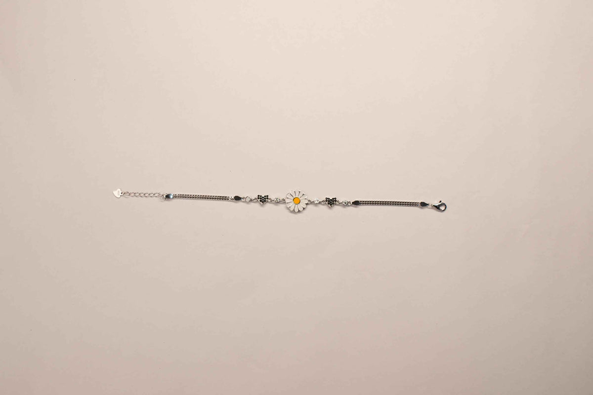 shyni jewelry delicate floral charm bracelet