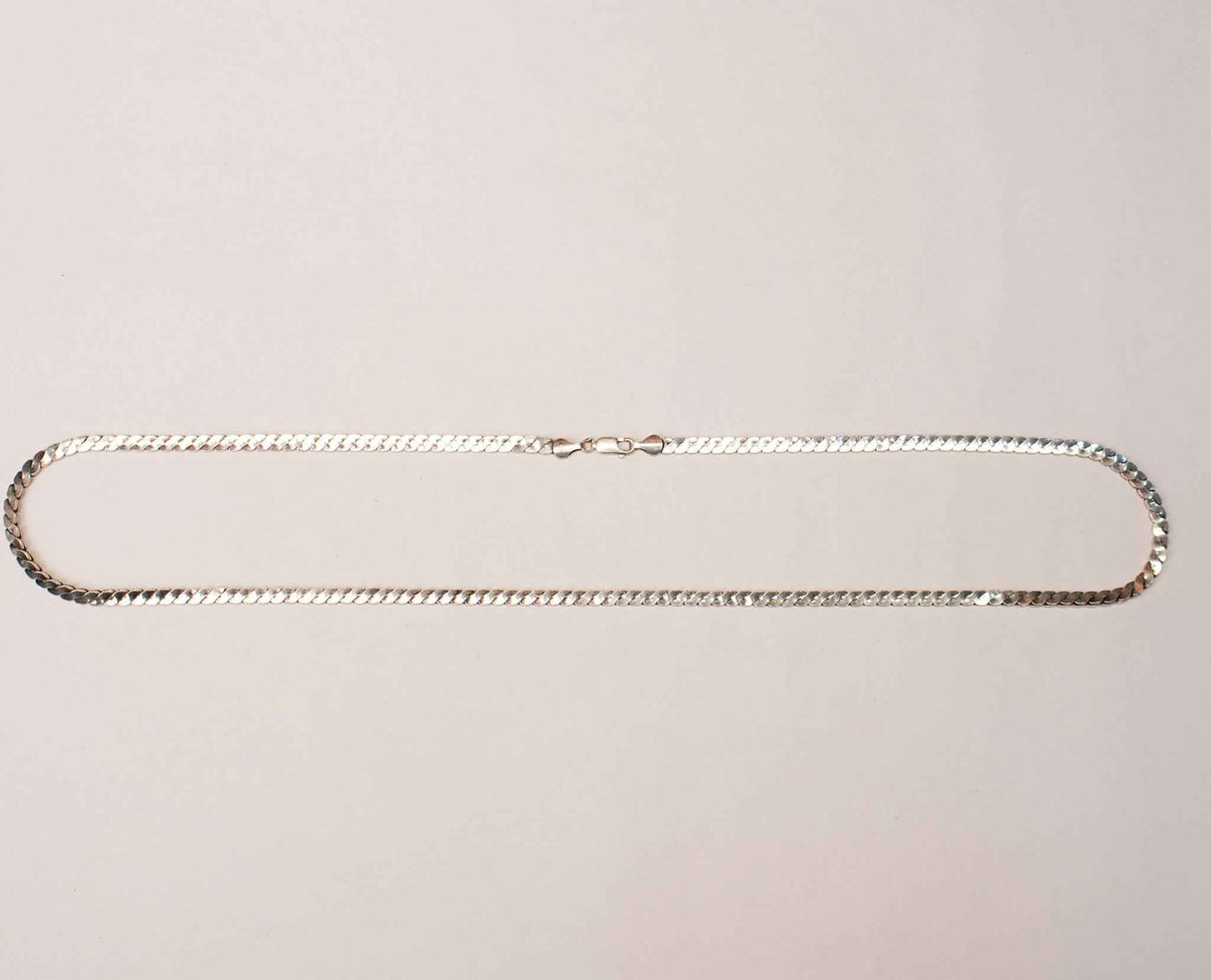 men's cubic box chain necklace | 925 sterling silver