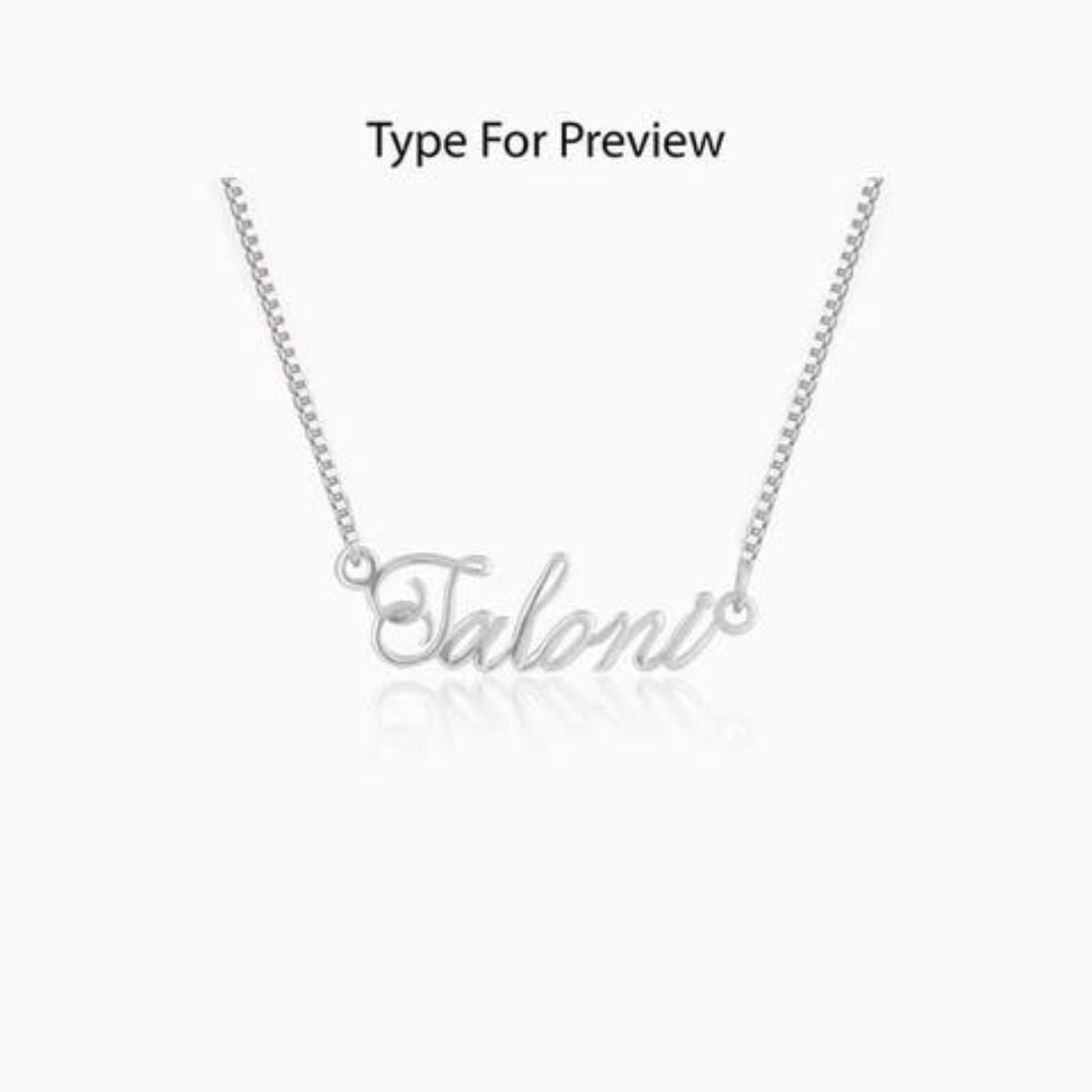 personalized sterling silver name necklace - shyni jewellery