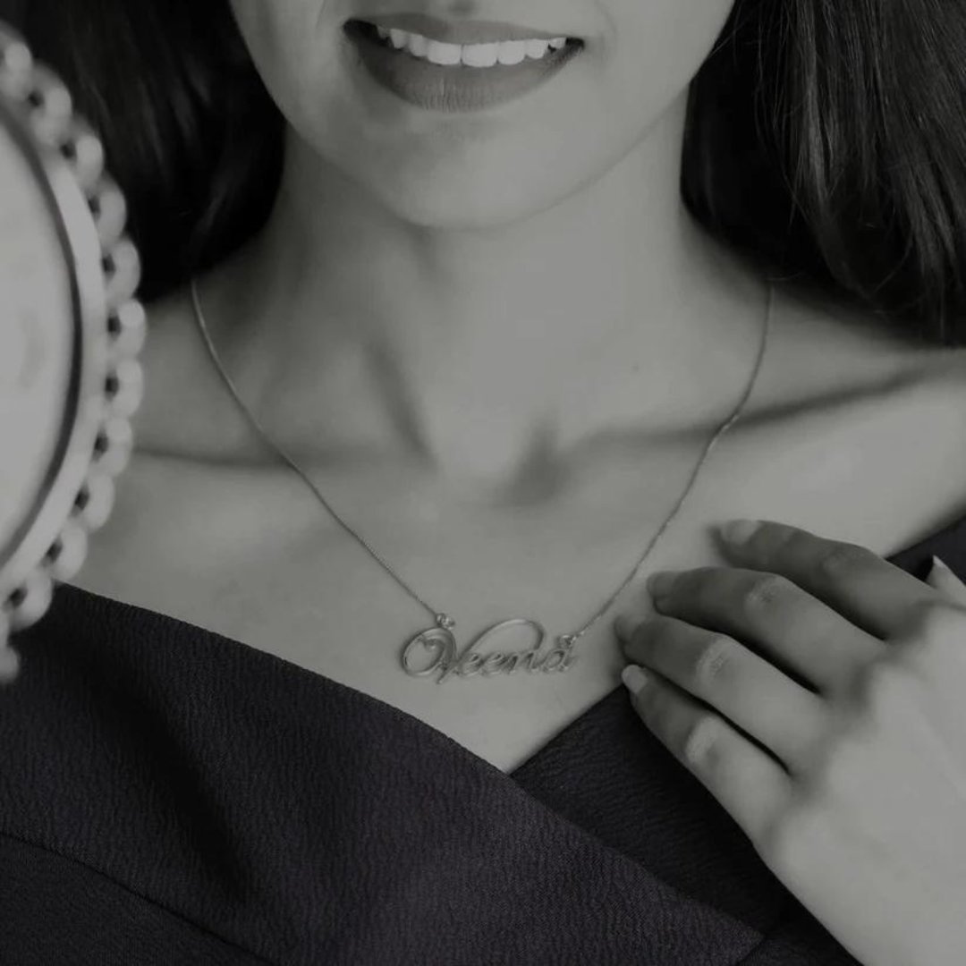 personalized sterling silver name necklace - shyni jewellery