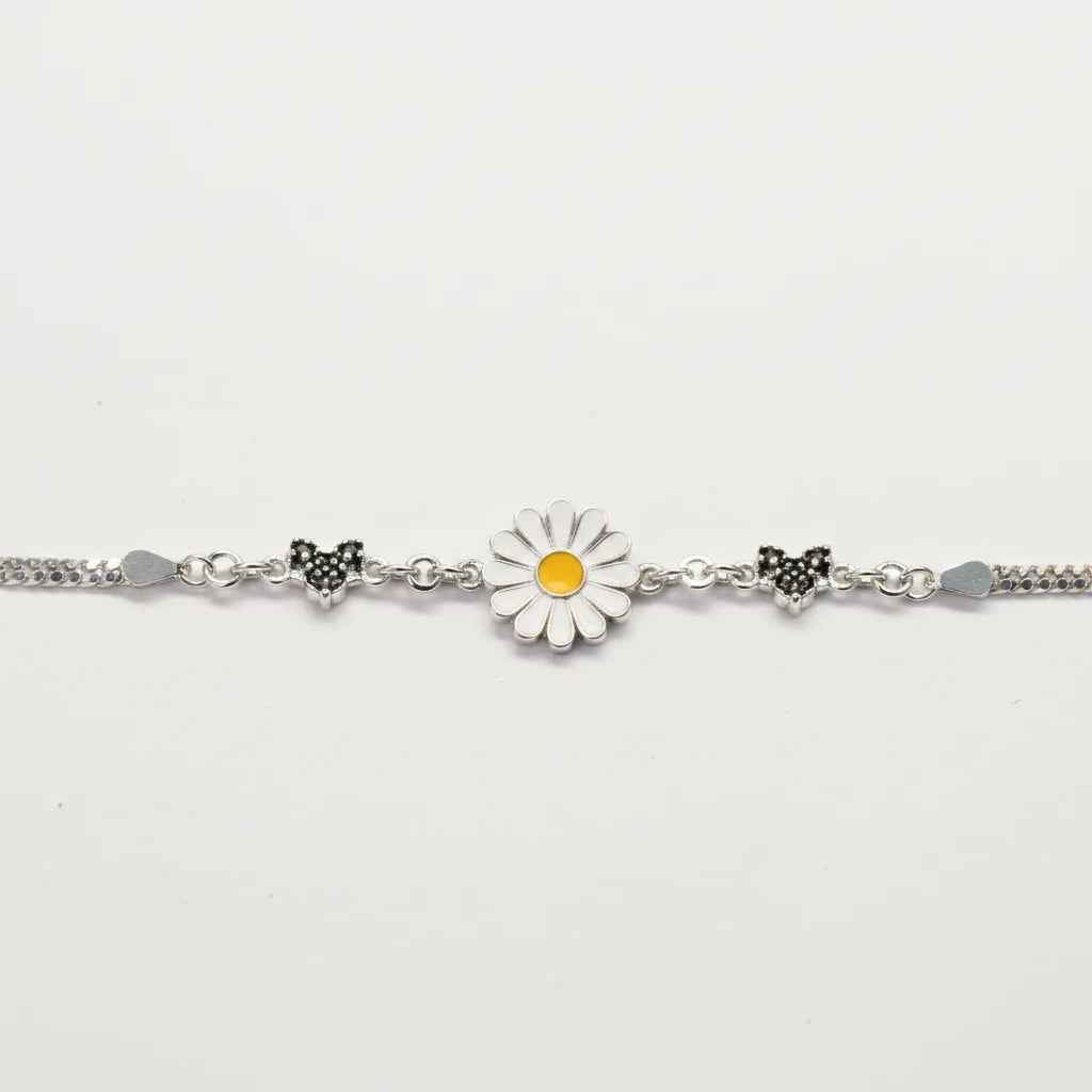 shyni jewelry delicate floral charm bracelet
