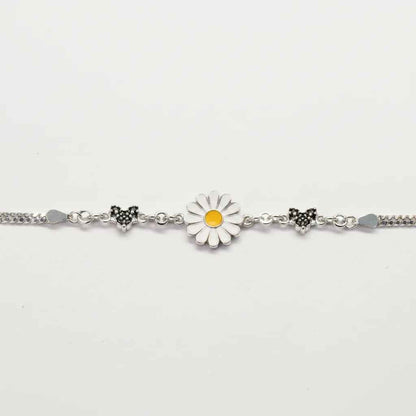 Shyni Jewelry Delicate Floral Charm Bracelet