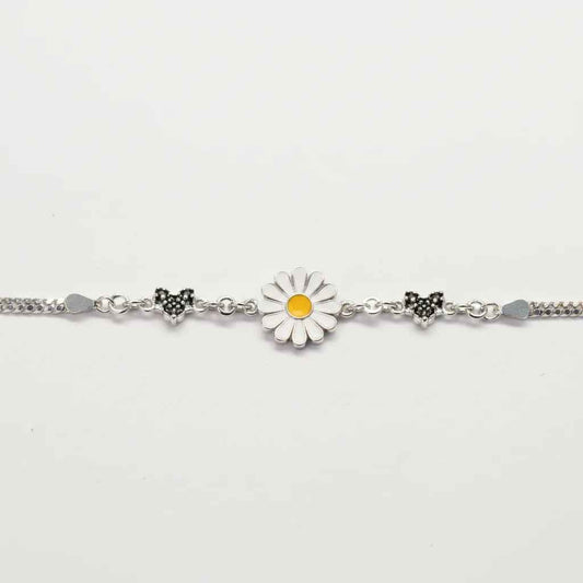 Shyni Jewelry Delicate Floral Charm Bracelet