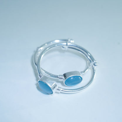 Sky Blue Stone Silver Kada Pair for Kids – Elegant & Stunning