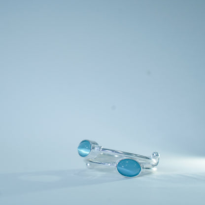 Sky Blue Stone Silver Kada Pair for Kids – Elegant & Stunning