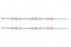 Pink MOP & CZ Triangle Link Chain Anklet in 925 Silver