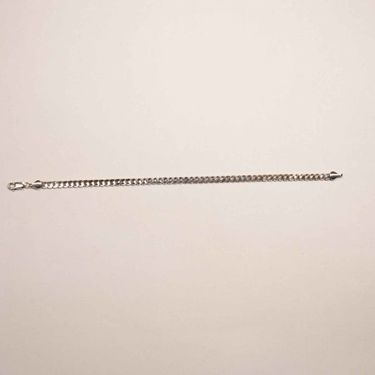 Men's Classic Cubic Link Bracelet | 925 Sterling Silver