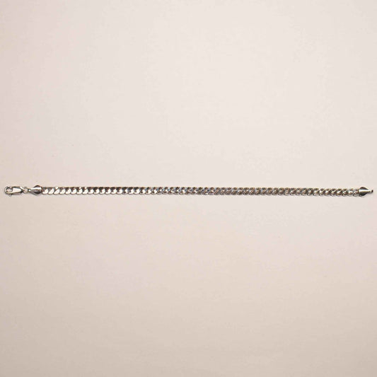 Men's Classic Cubic Link Bracelet | 925 Sterling Silver