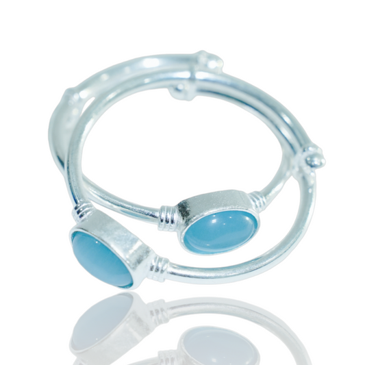 Sky Blue Stone Silver Kada Pair for Kids – Elegant & Stunning