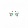 Soft Mint Green Enamel Ginkgo Leaf Ear Jacket Earrings in 925 Silver