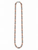 Two Tone Geometric Byzantine Link Chain Necklace for Men in 925 Silver & Rose Gold