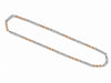 Two Tone Greek Key & Rose Gold Rope Link Chain Necklace for Men in 925 Silver