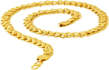 Shyni Lotus Majesty - Heavy Golden Lotus Chain for Men
