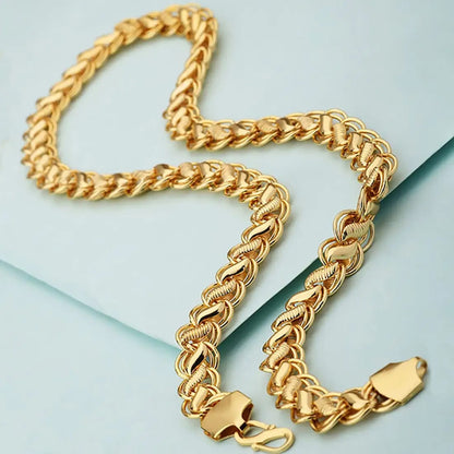 Shyni Lotus Majesty - Heavy Golden Lotus Chain for Men