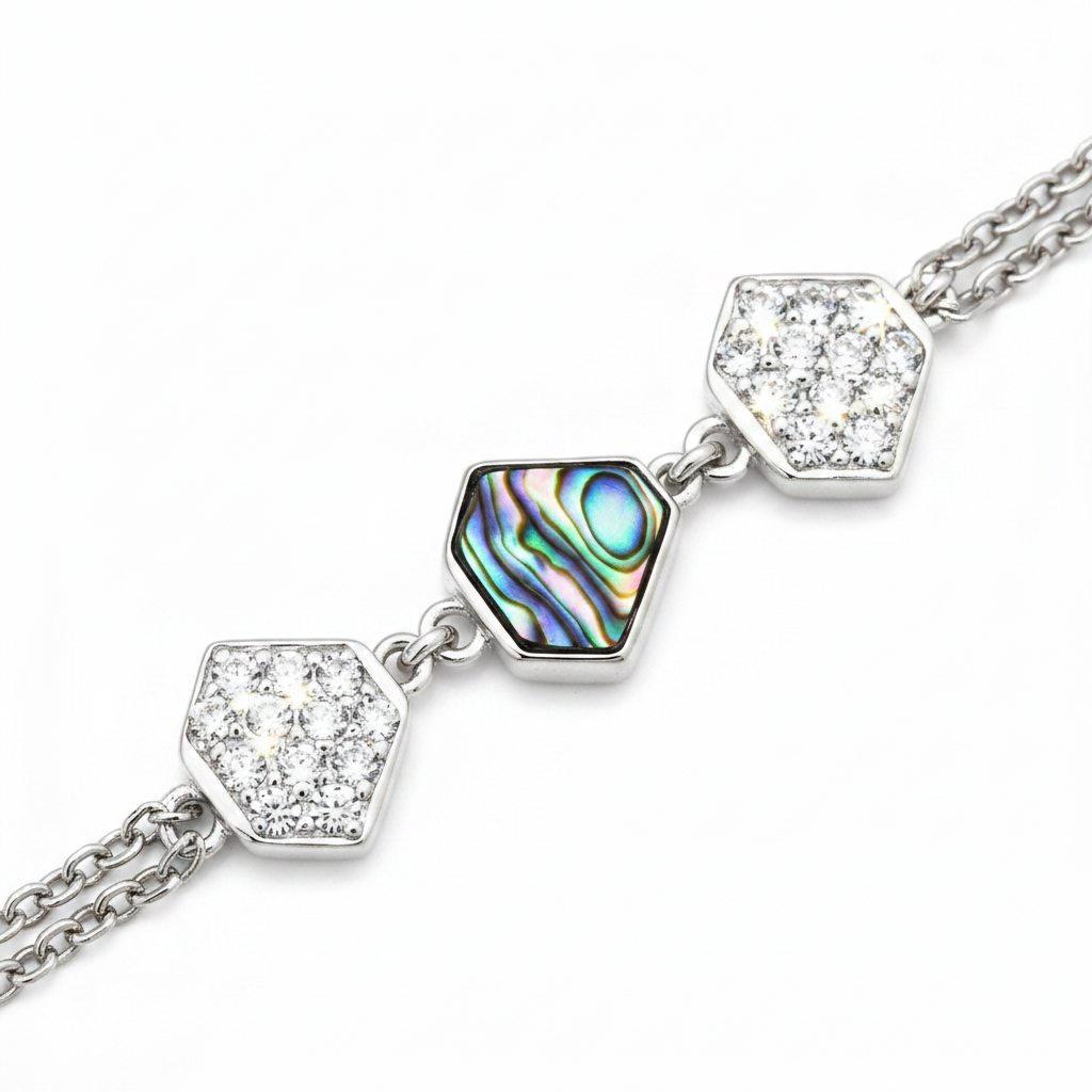 abalone anklet - close up