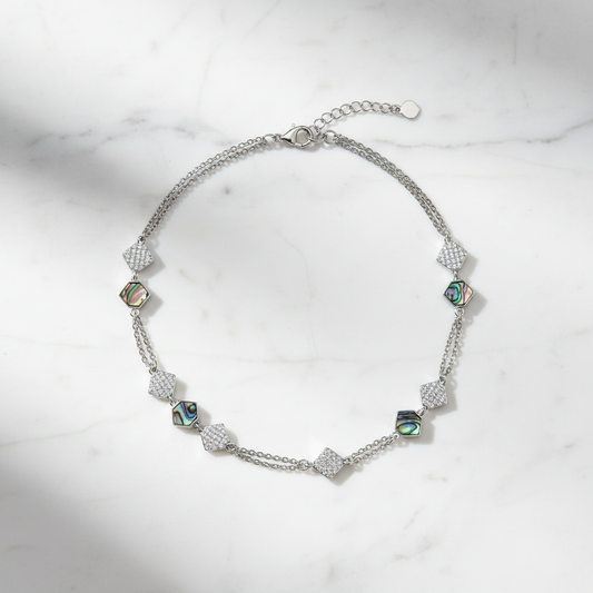 Abalone Anklet - Flat Lay