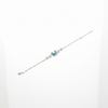Aqua Crystal Butterfly Bracelet in 925 Sterling Silver