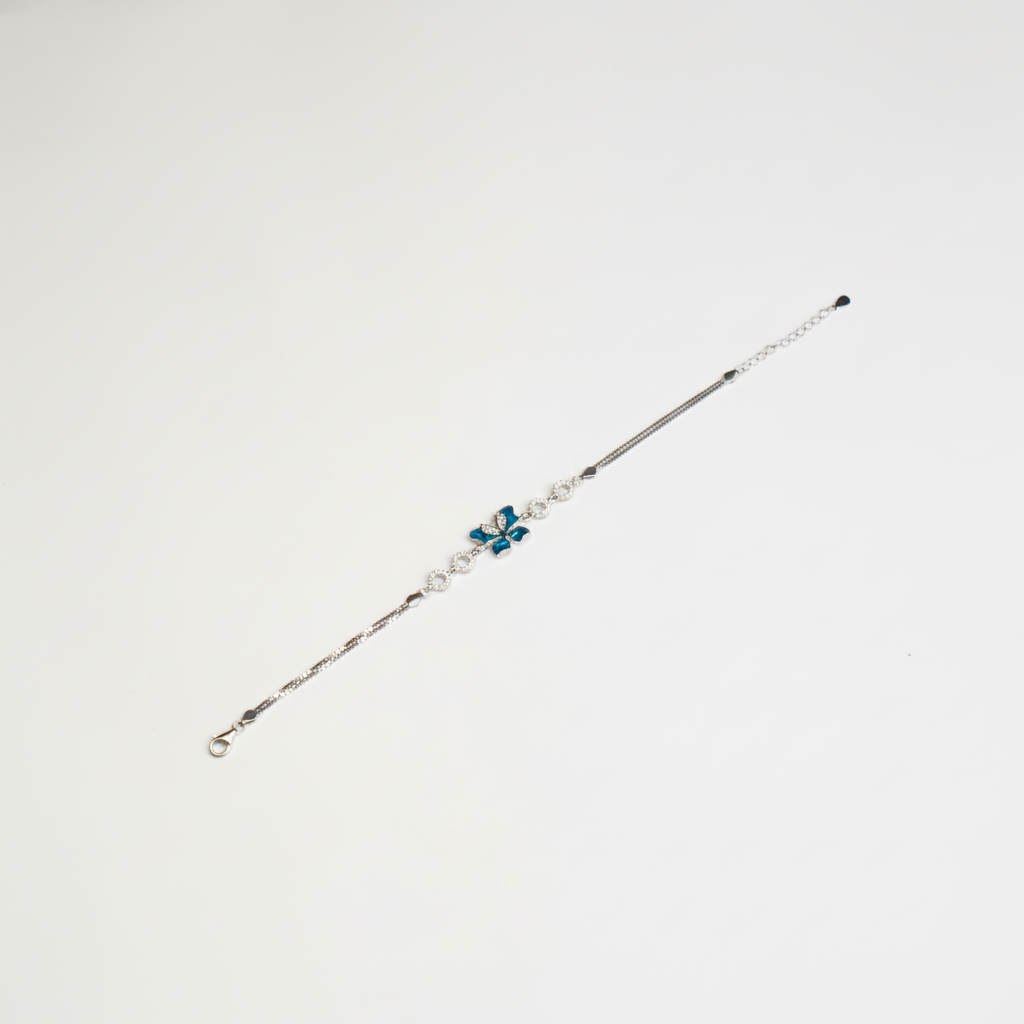 aqua butterfly crystal bracelet - photo 5