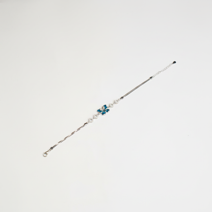 Aqua Butterfly Crystal Bracelet - Photo 5