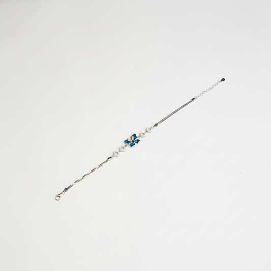 Aqua Butterfly Crystal Bracelet - Photo 5