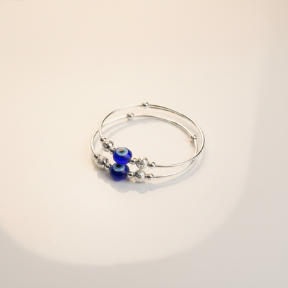 Baby Evil Eye Carved Bead Kada - Photo 2