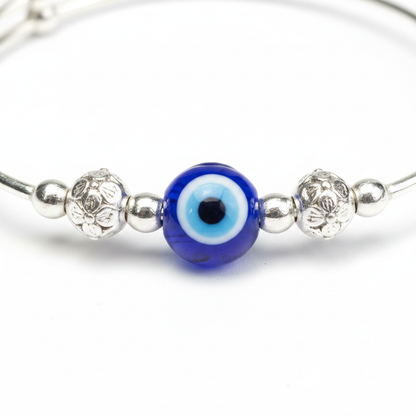 Baby Evil Eye Carved Bead Kada - Photo 3