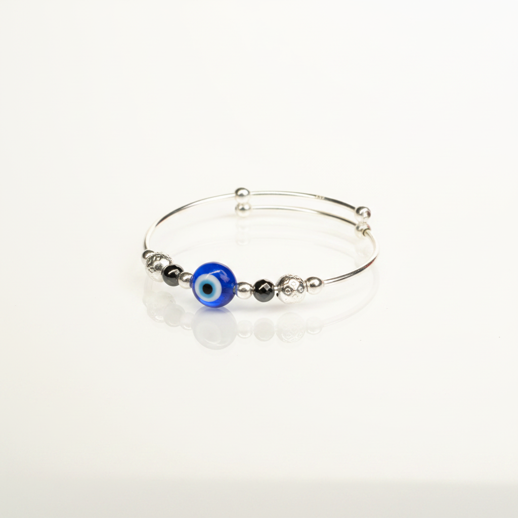 baby evil eye hematite kada - photo 2