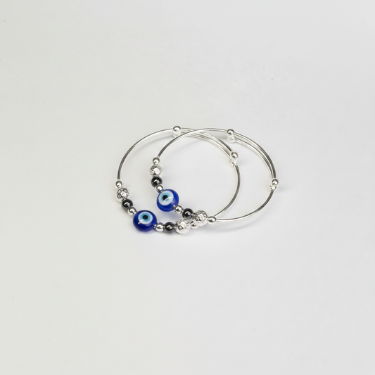 Baby Evil Eye Hematite Kada - Photo 5