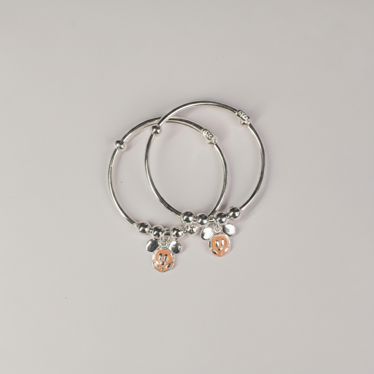 Baby Mickey Rose Gold Kada Set - Photo 1