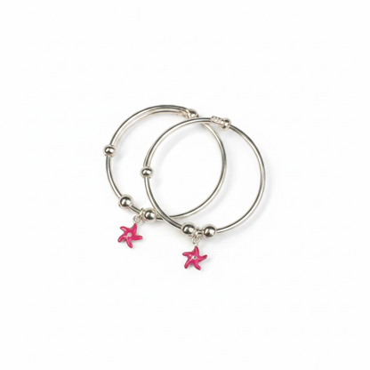 Baby Pink Star Kada Set - Photo 1