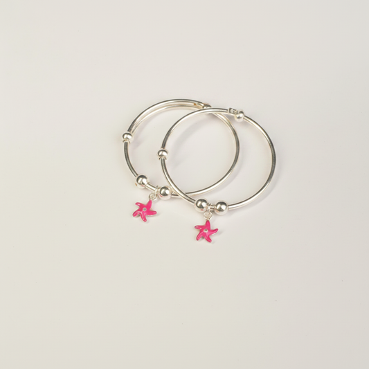 Baby Pink Star Kada Set - Photo 2