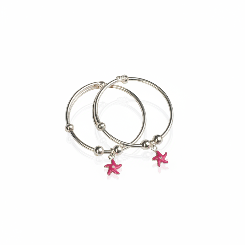 baby pink star kada set - photo 4