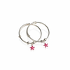Baby Pink Star Charm Silver Kada Set