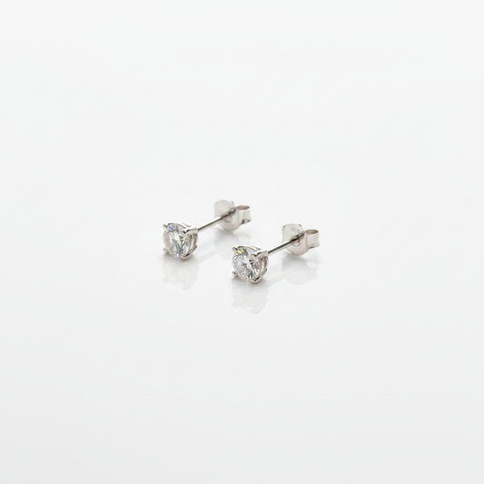 CZ Solitaire Studs - Photo 2