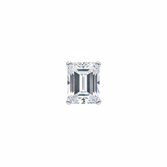 Emerald CZ Stud Earrings - Photo 3