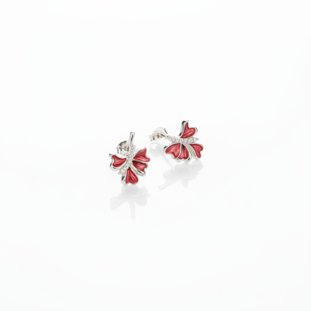 floral butterfly earrings - photo 5