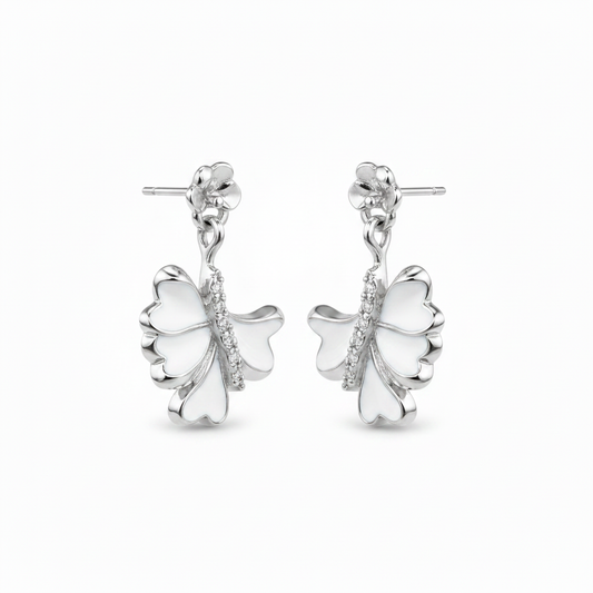 Ginkgo Earrings - 45 Angle