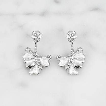 Ginkgo Earrings - Flat Lay
