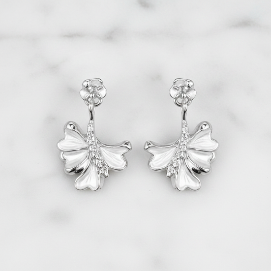 Ginkgo Earrings - Flat Lay
