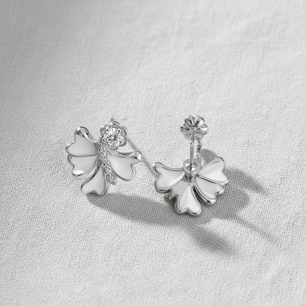 Ginkgo Earrings - Flat Lay