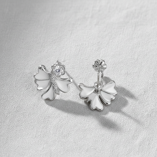 Ginkgo Earrings - Flat Lay
