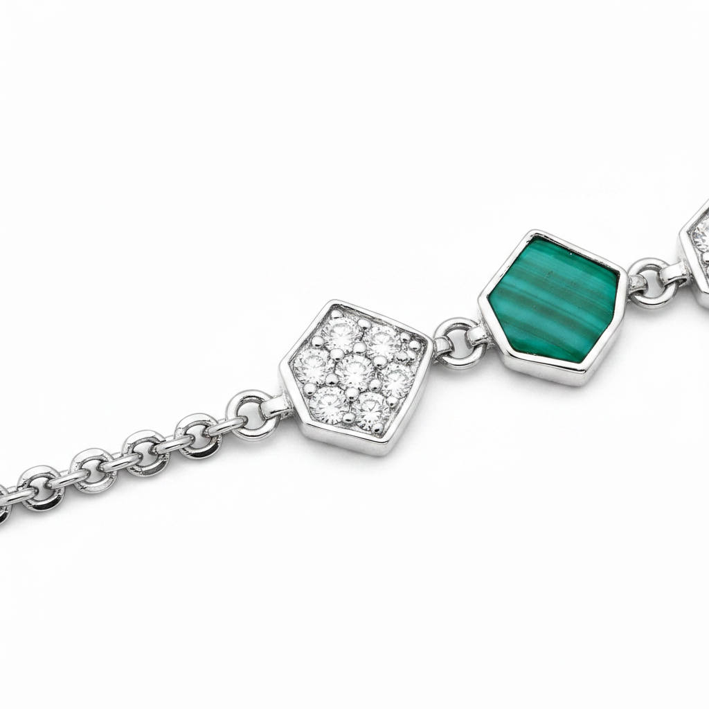 Malachite Anklet - Close Up