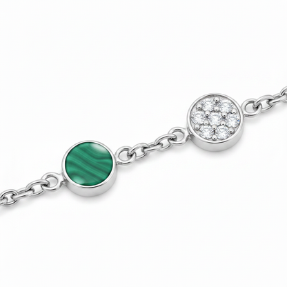 Malachite Round Anklet - Close Up