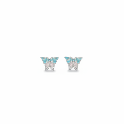 Pastel Butterfly Earrings - Photo 1