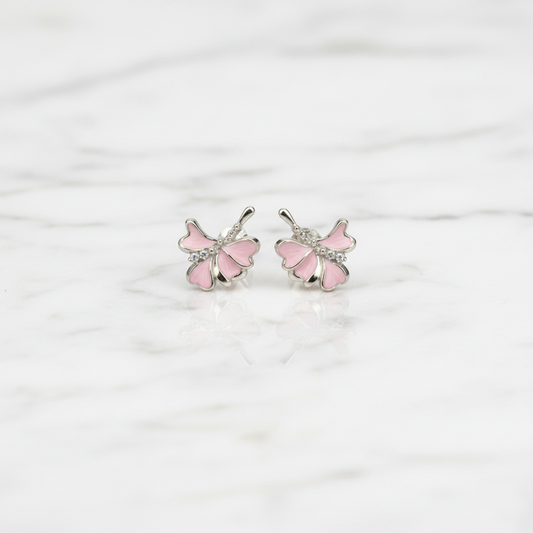 Pink Earrings - Flat Lay