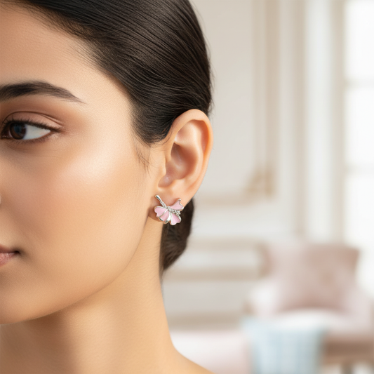 Pink Earrings - Lifestyle