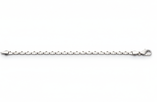 Men's Rhodium-Plated Cubic Bracelet | Premium Silver Finish