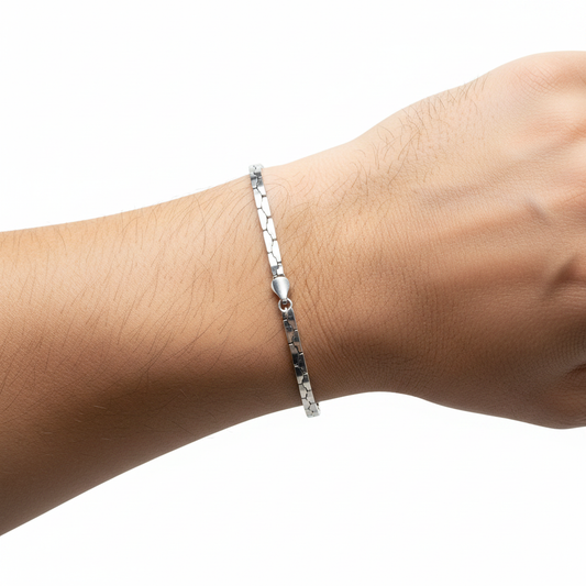 Rhodium Cubic Bracelet - Photo 4
