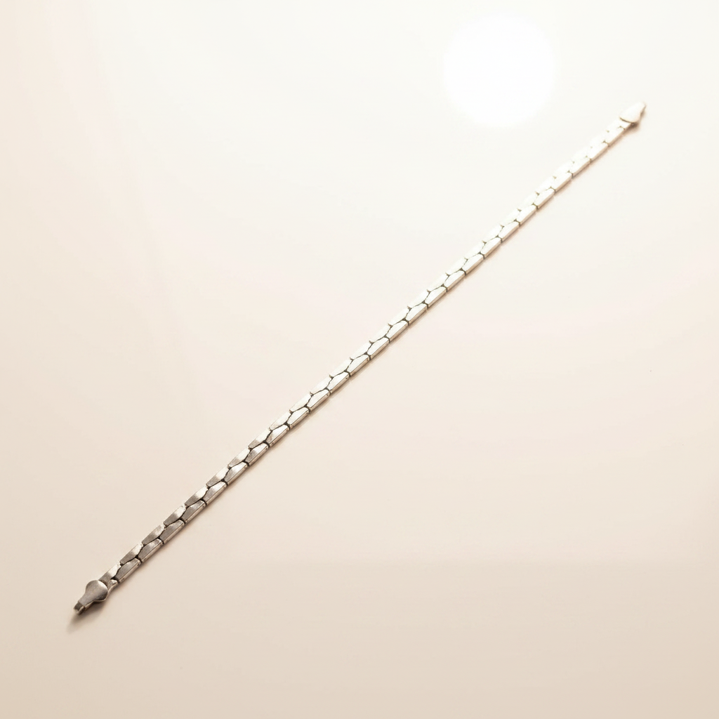 rhodium cubic bracelet - photo 5