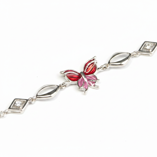 Ruby Butterfly Infinity Bracelet - Photo 3